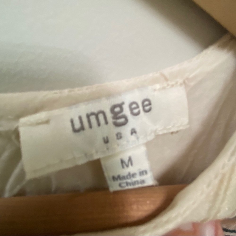 Umgee Embroidered Boho Style Tunic Cream Medium - Picture 4 of 7